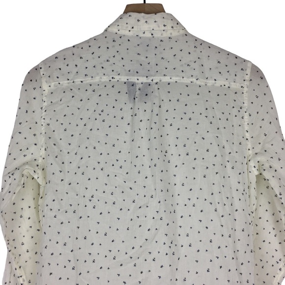 EDDIE BAUER Packable Long Sleeve Button Up Shirt Sheer Floral Size Medium NWT - Picture 4 of 10